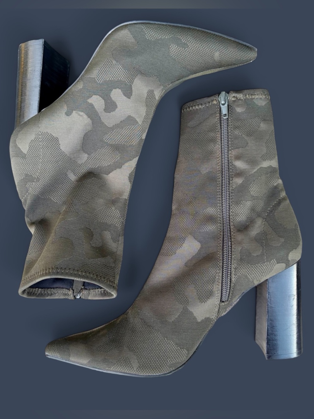 Jeffrey Campbell Siren Boots Women 8.5M Camo Booties Gorpcore Y2K Streetwear